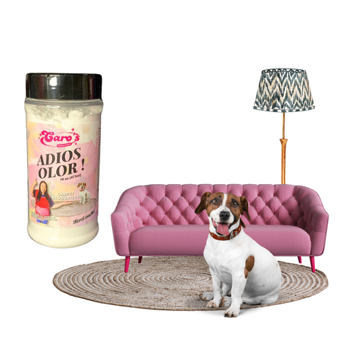 (1) Caro's Adios Olor - Carpet Powder Deodorizer 16 oz - Floral Aroma