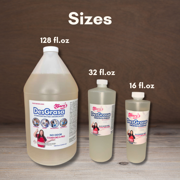 (1) Caro's DesGrasa 128oz Gallon - Concentrated Degreaser Heavy Duty - No fragrance - No Aroma