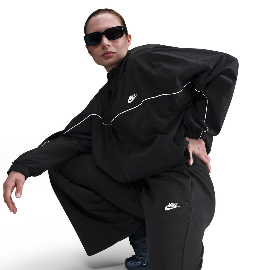 Nike Women's Mid-Rise Wide-Leg Sweatpants - Black