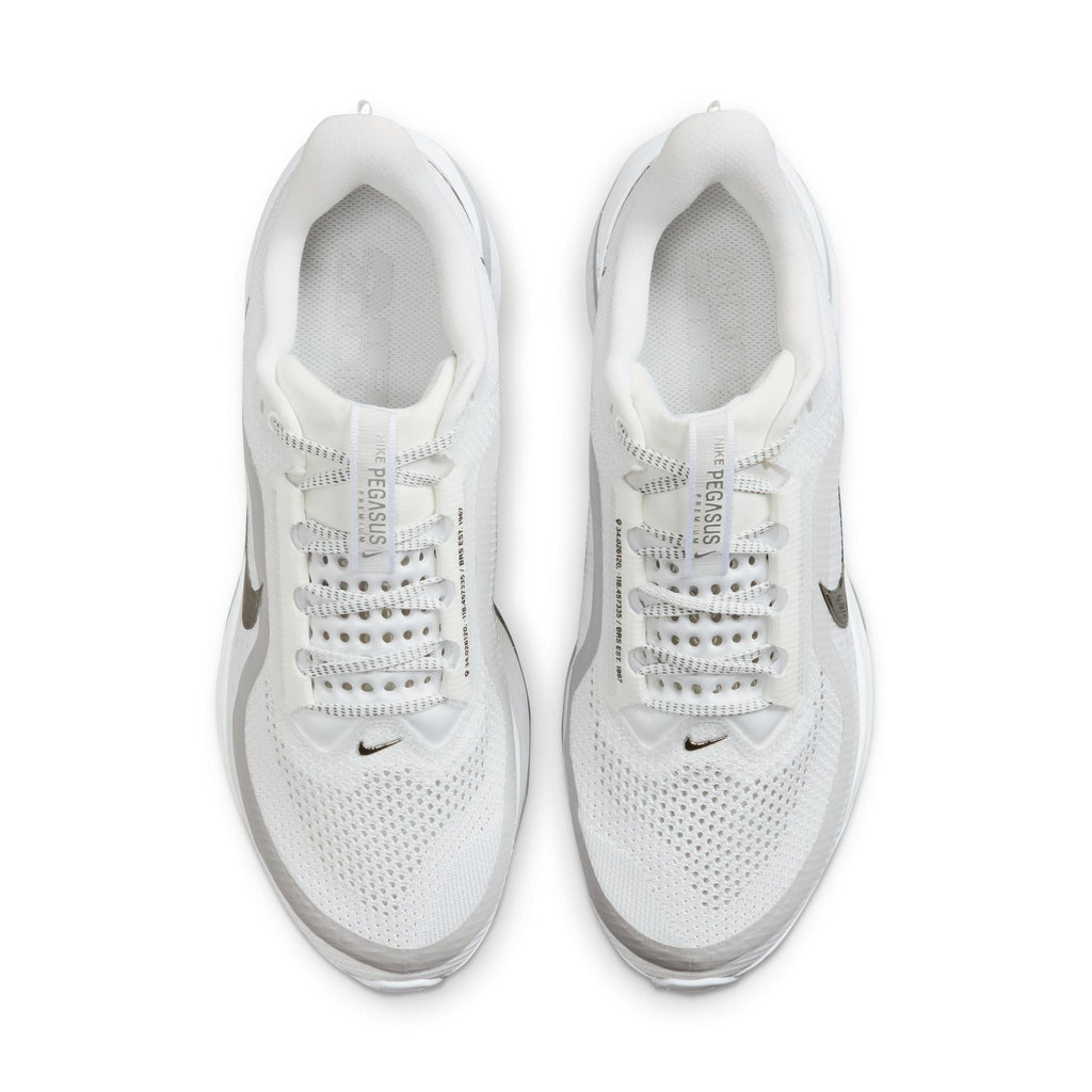 Nike Mens Pegasus Premium - White/Metallic Silver