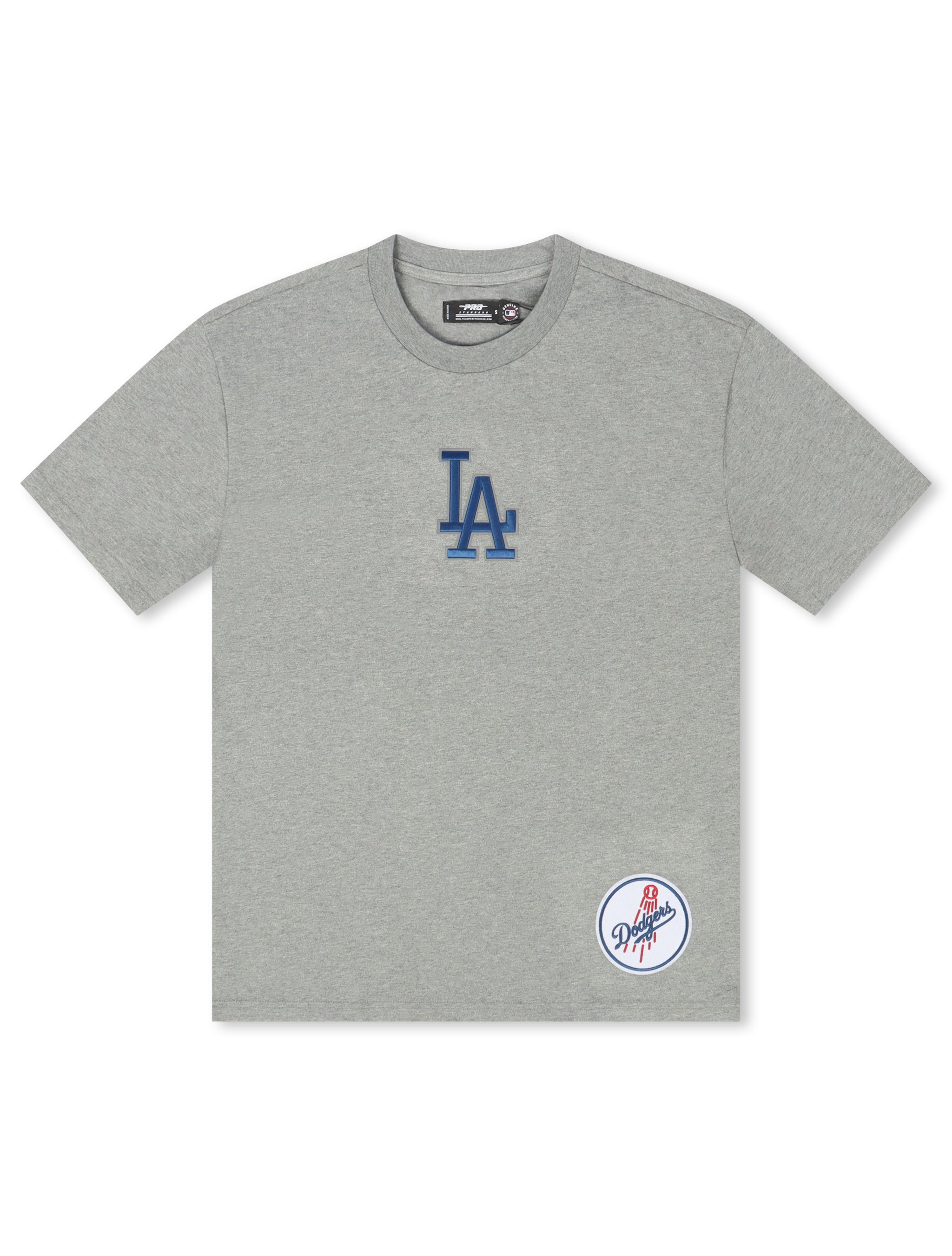 Pro Standard La Dodgers Wingspan Drop Shoulder Tee - Dark Heather Grey