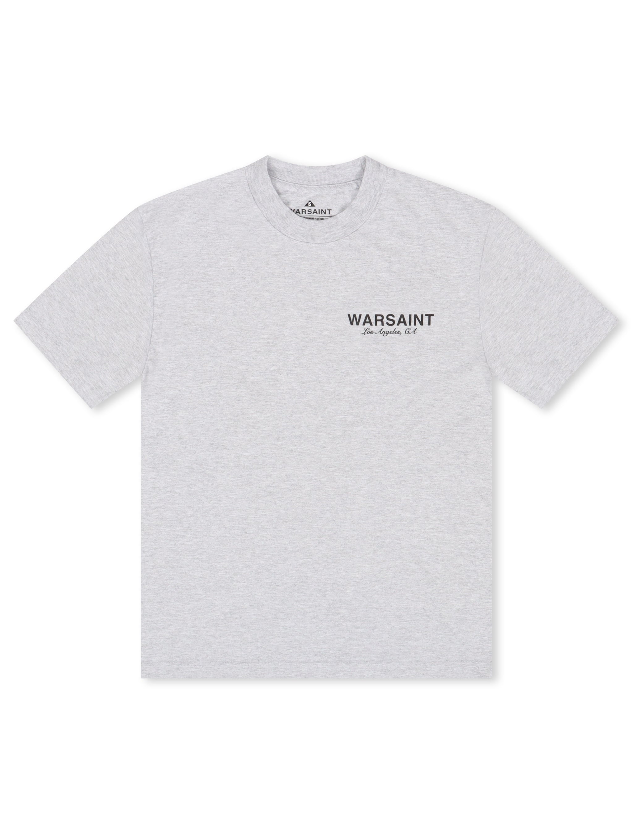 Warsaint Script Tee - Heather Grey
