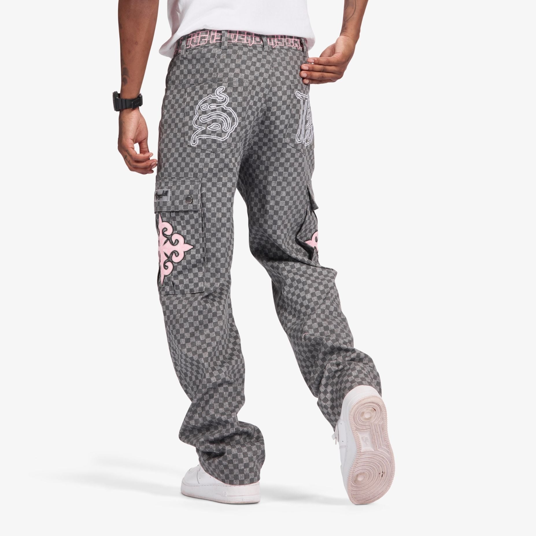 Sugarhill Darling Cargo Pants - Grey Grid