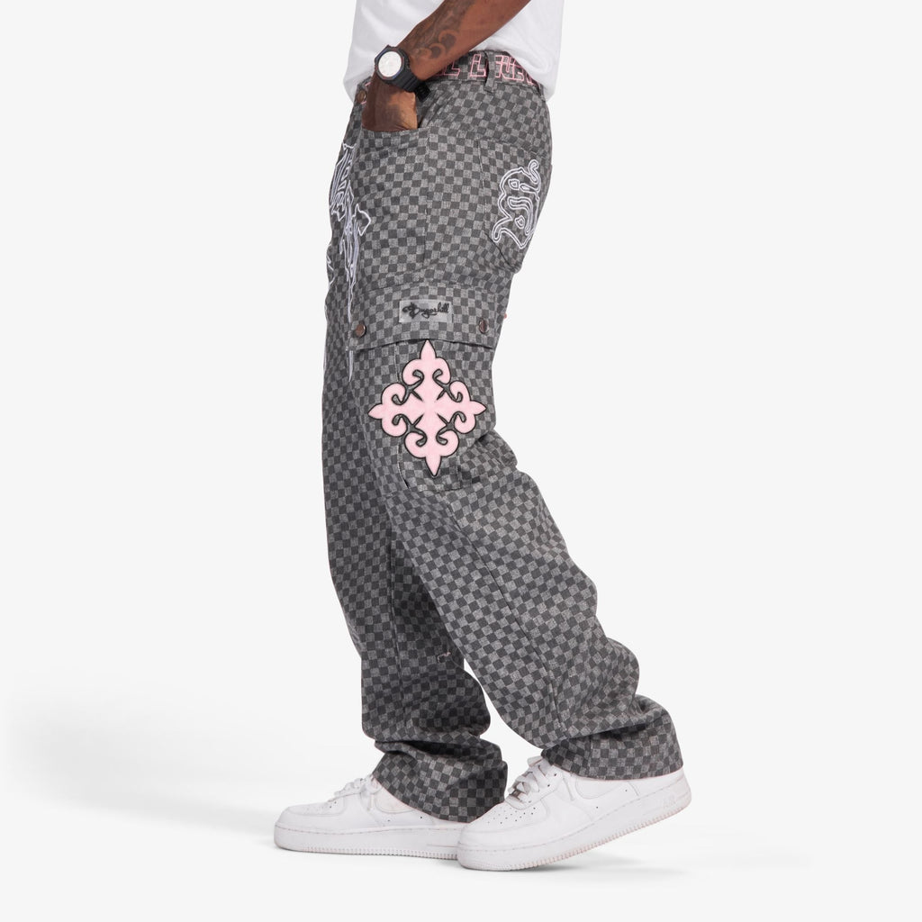 Sugarhill Darling Cargo Pants - Grey Grid