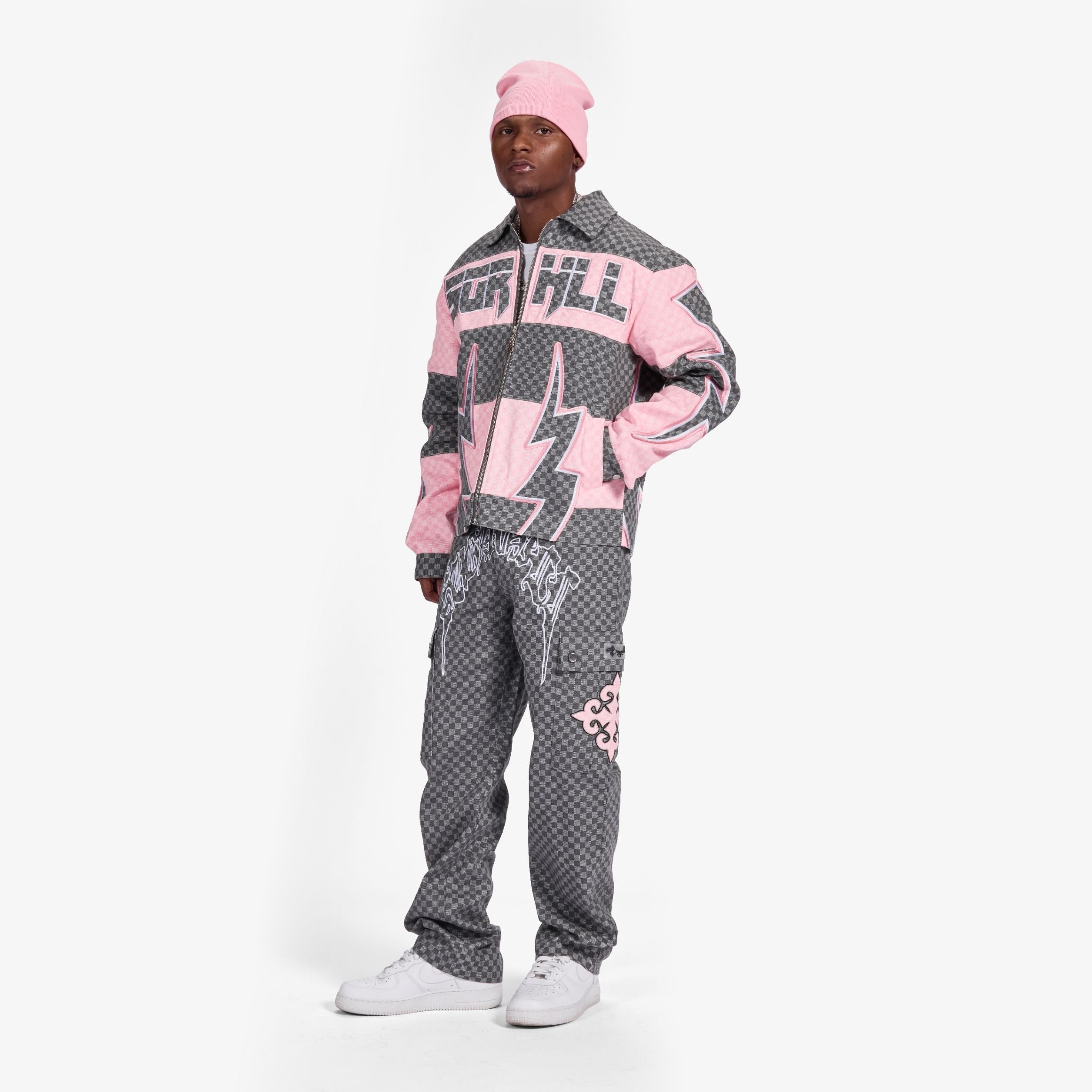 Sugarhill Darling Cargo Pants - Grey Grid